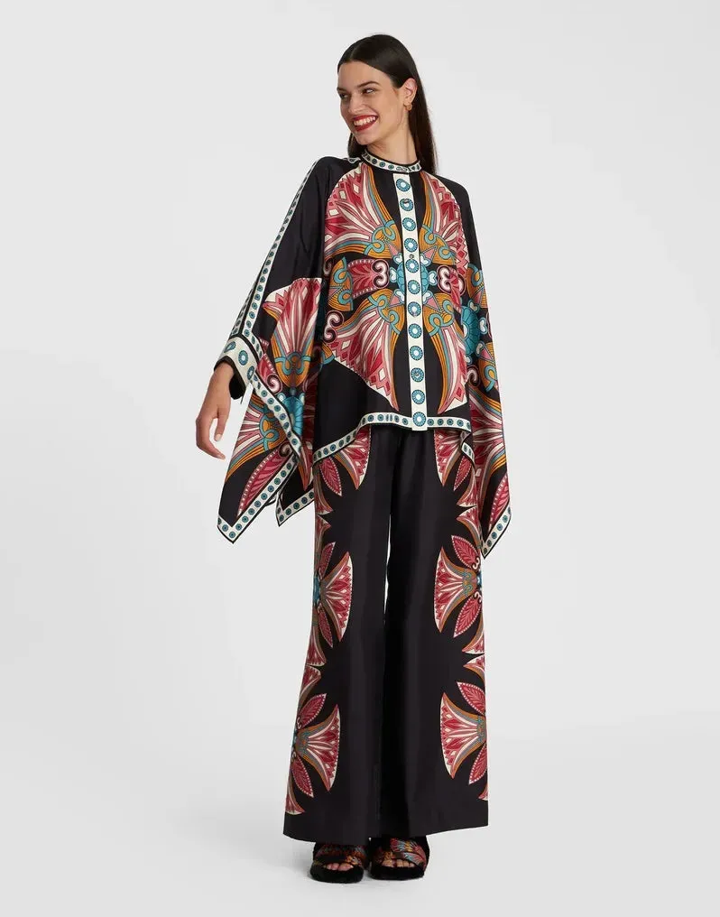 Satin Print Two Piece Set
