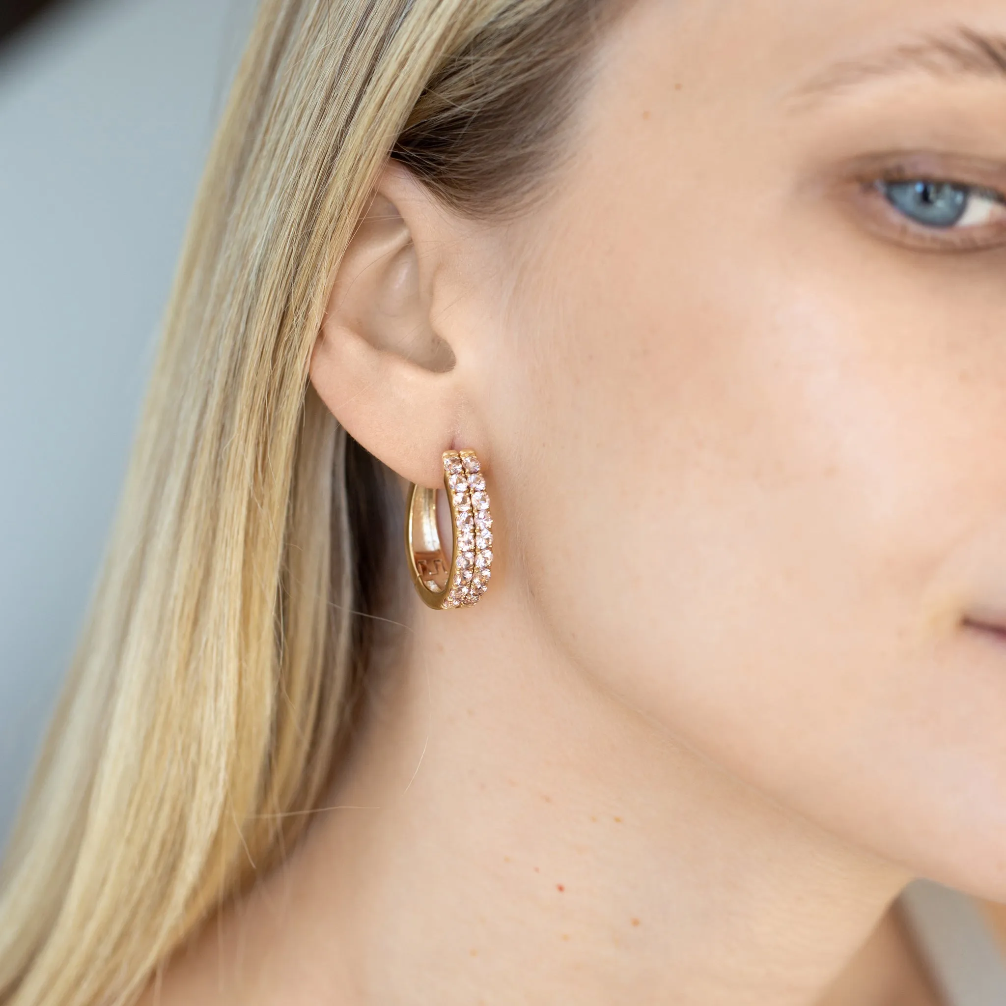 Signature Double Row Oval Hoops