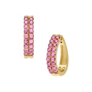 Signature Double Row Oval Hoops