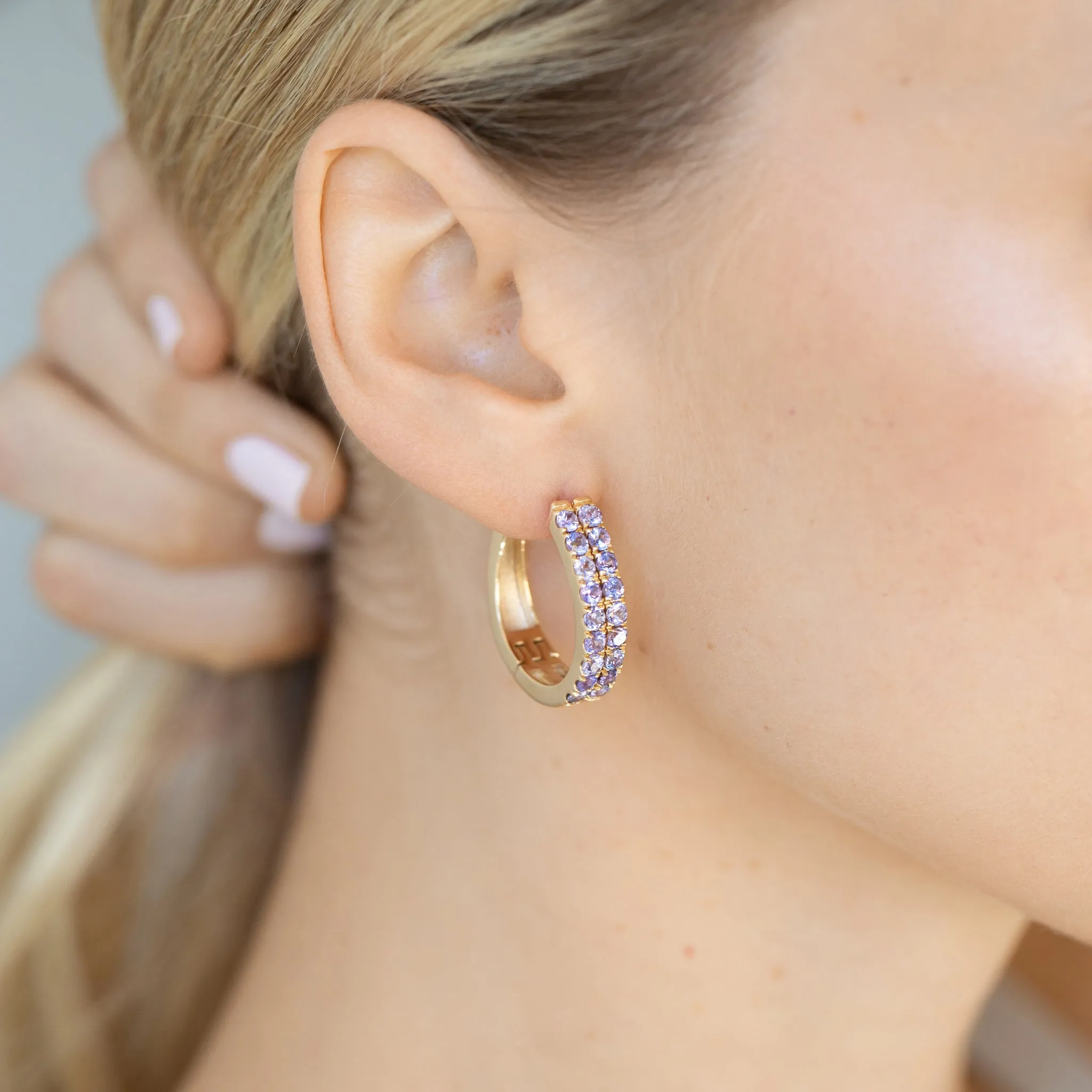 Signature Double Row Oval Hoops