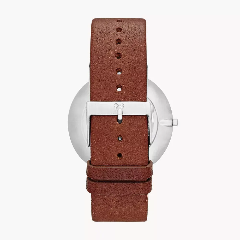 SKAGEN ANCHER MEN'S LEATHER WATCH