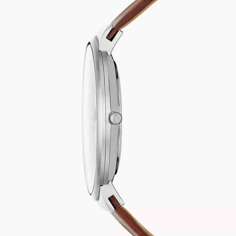 SKAGEN ANCHER MEN'S LEATHER WATCH