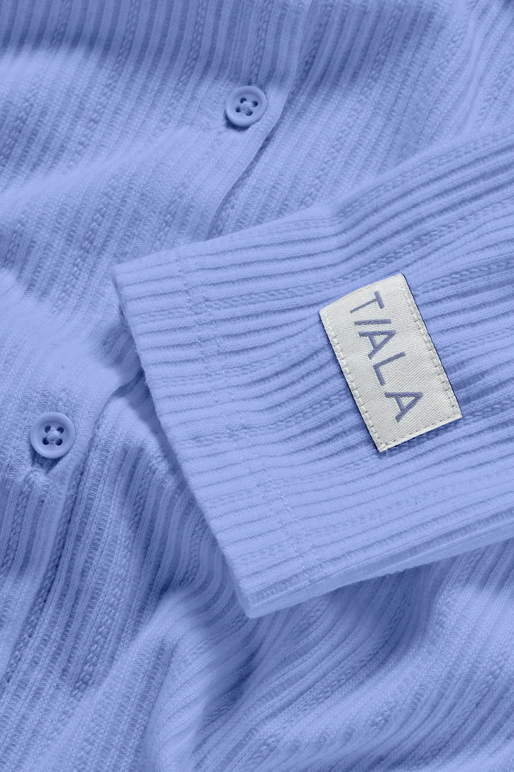 SOFT LOUNGE PYJAMA CARDIGAN - CORNFLOWER BLUE