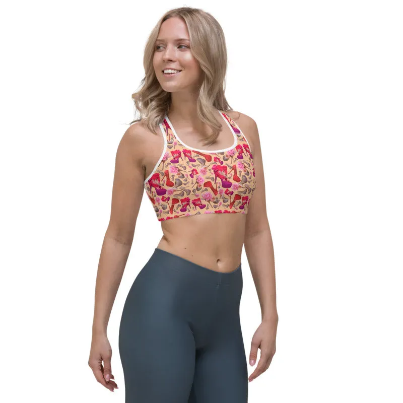 Sports bra 'Flowers mix shoes'