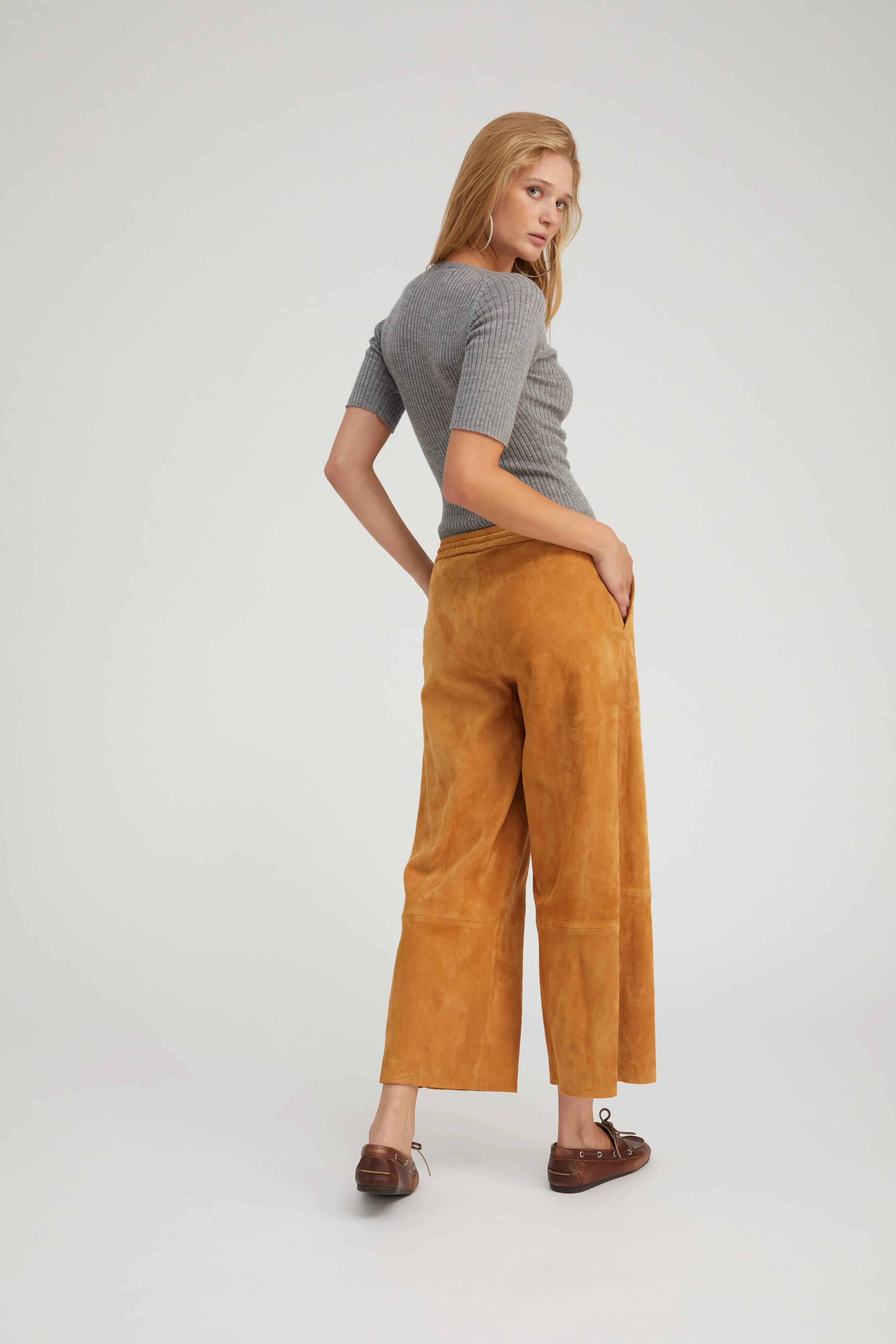 SPRWMN CROPPED BAGGY PANTS