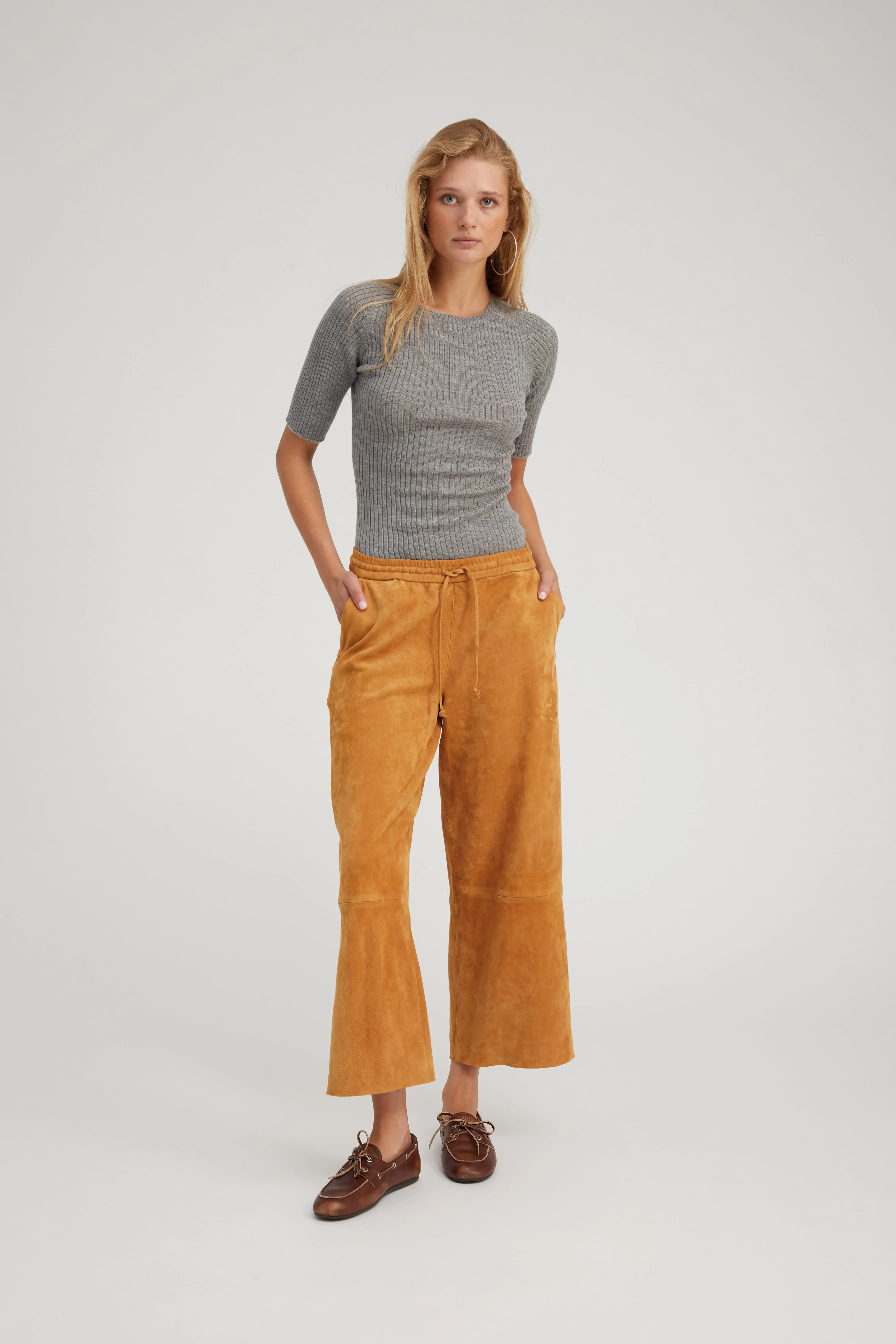 SPRWMN CROPPED BAGGY PANTS