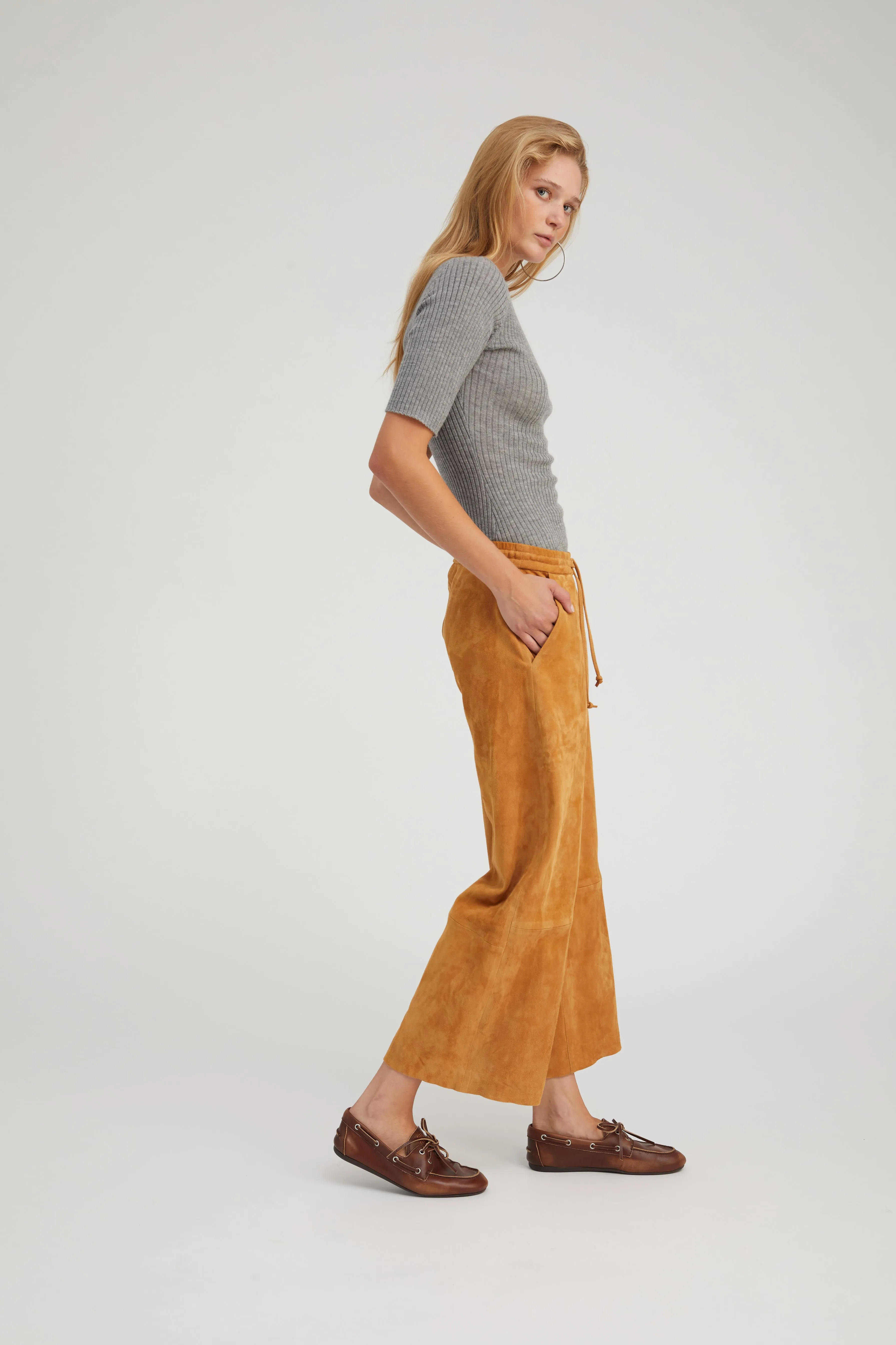 SPRWMN CROPPED BAGGY PANTS