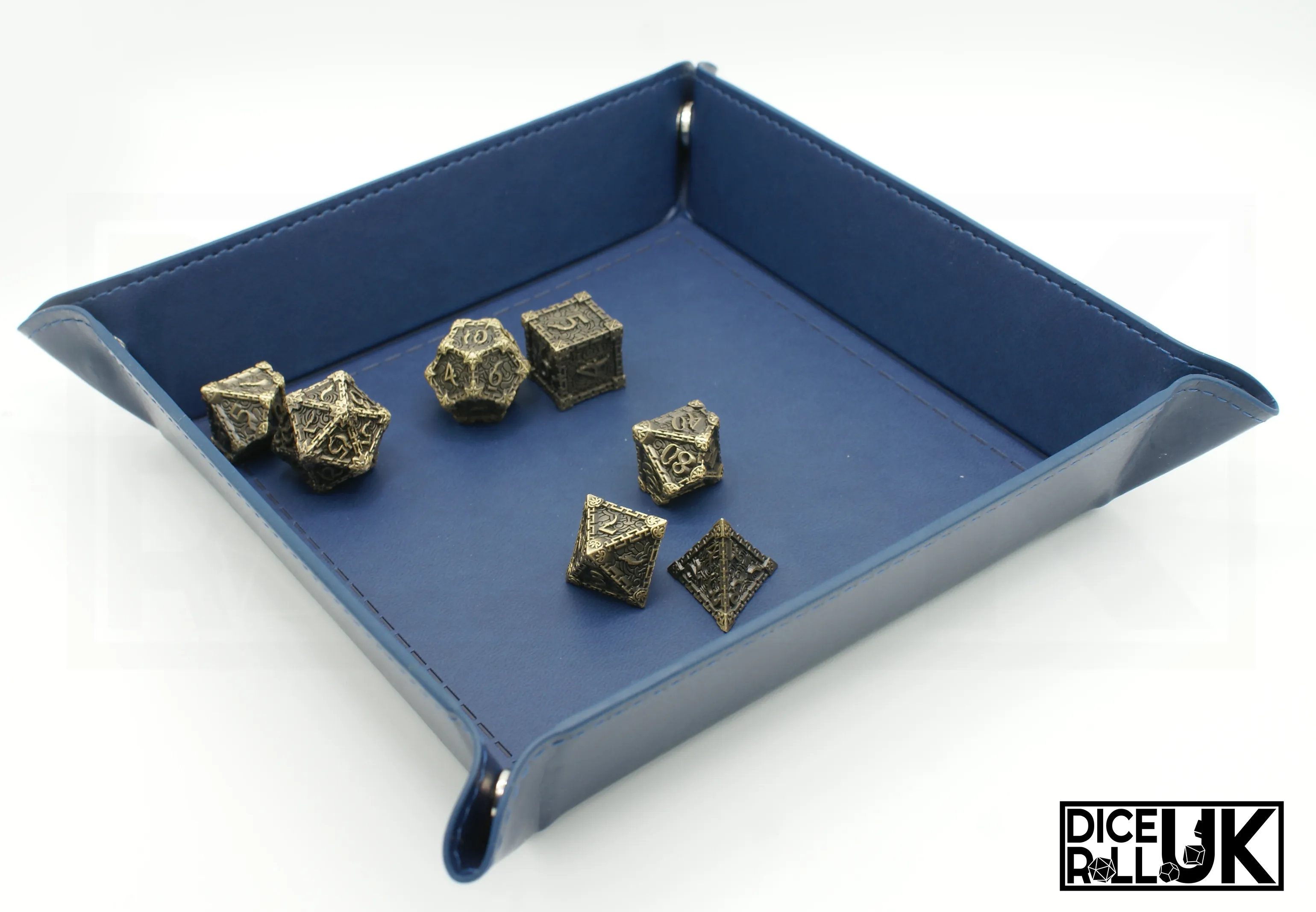 Square Clip-Up Dice Tray - Blue