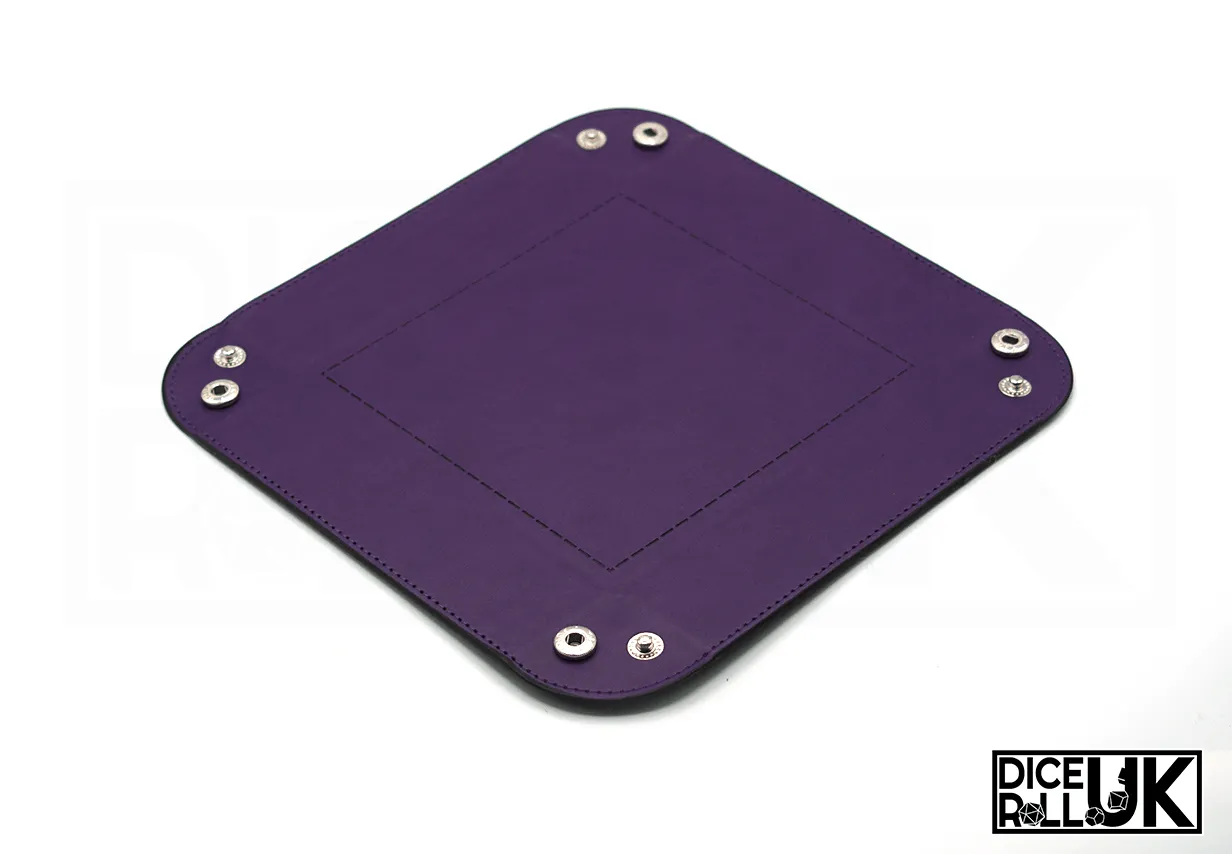Square Clip-Up Dice Tray - Purple