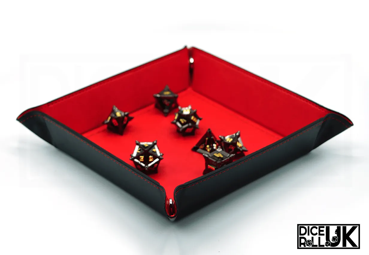Square Clip-Up Dice Tray - Red