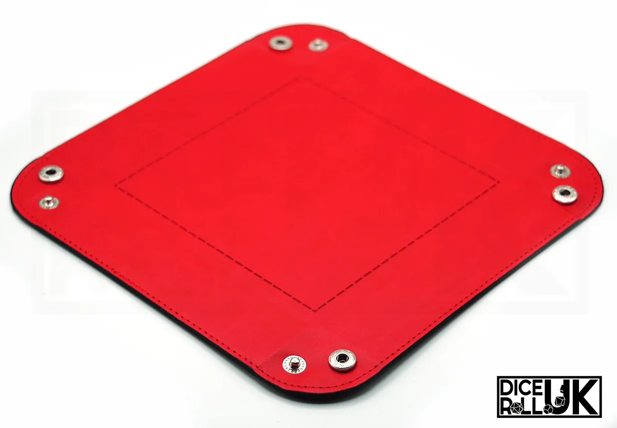 Square Clip-Up Dice Tray - Red