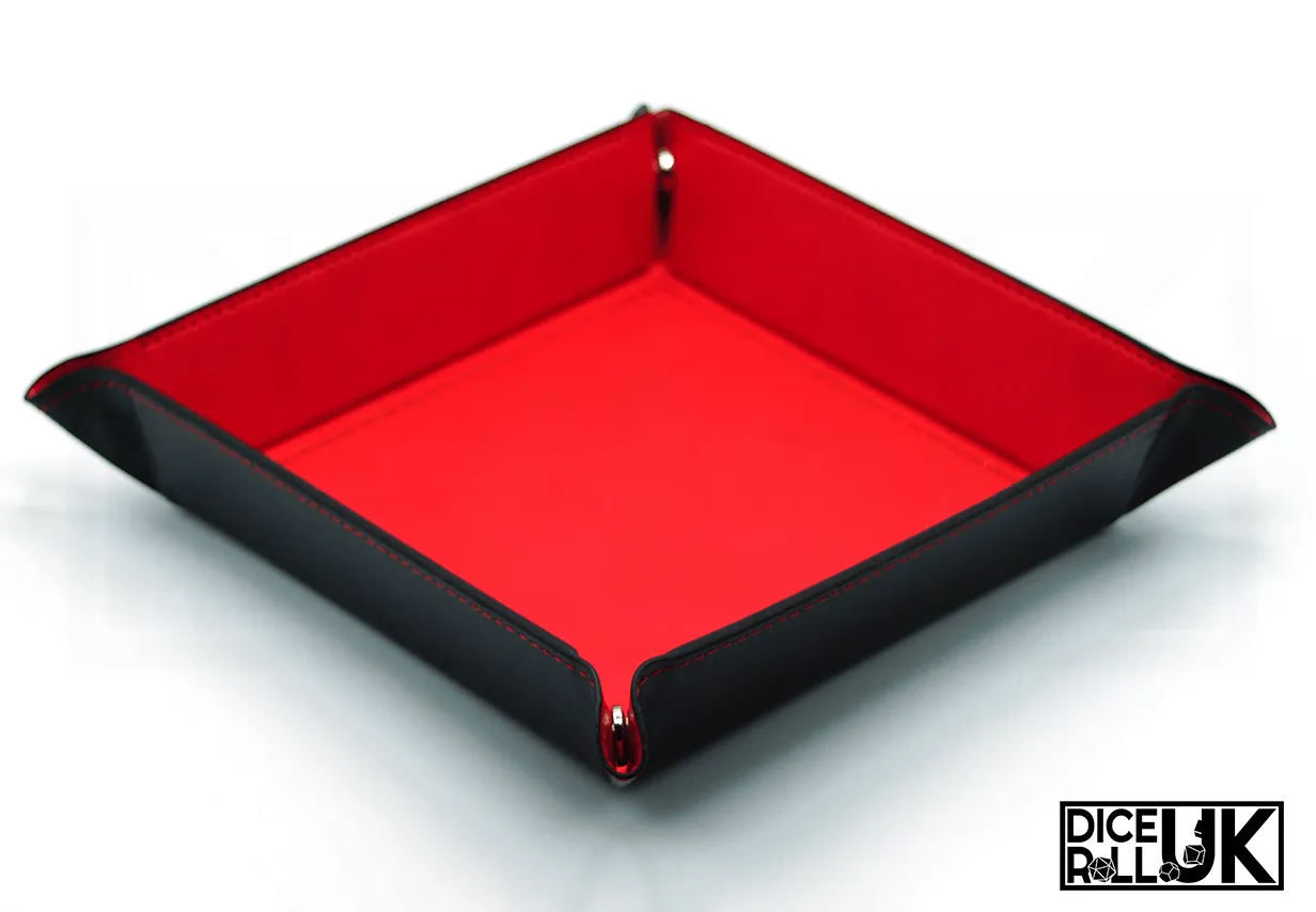 Square Clip-Up Dice Tray - Red