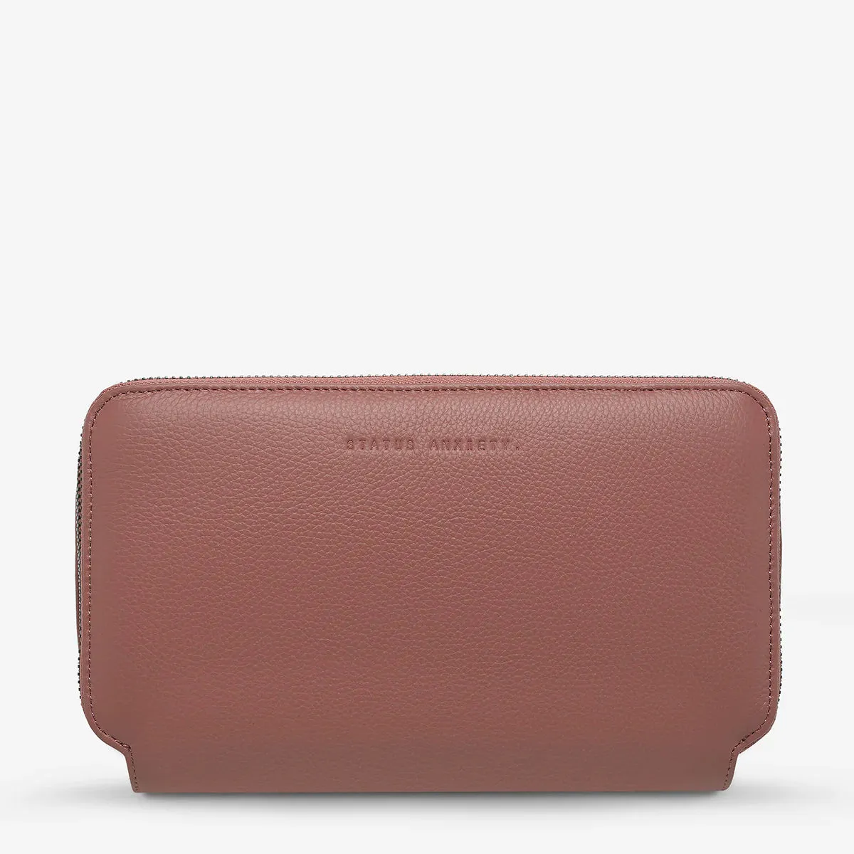 Status Anxiety Home Soon Leather Tech Case - Dusty Rose