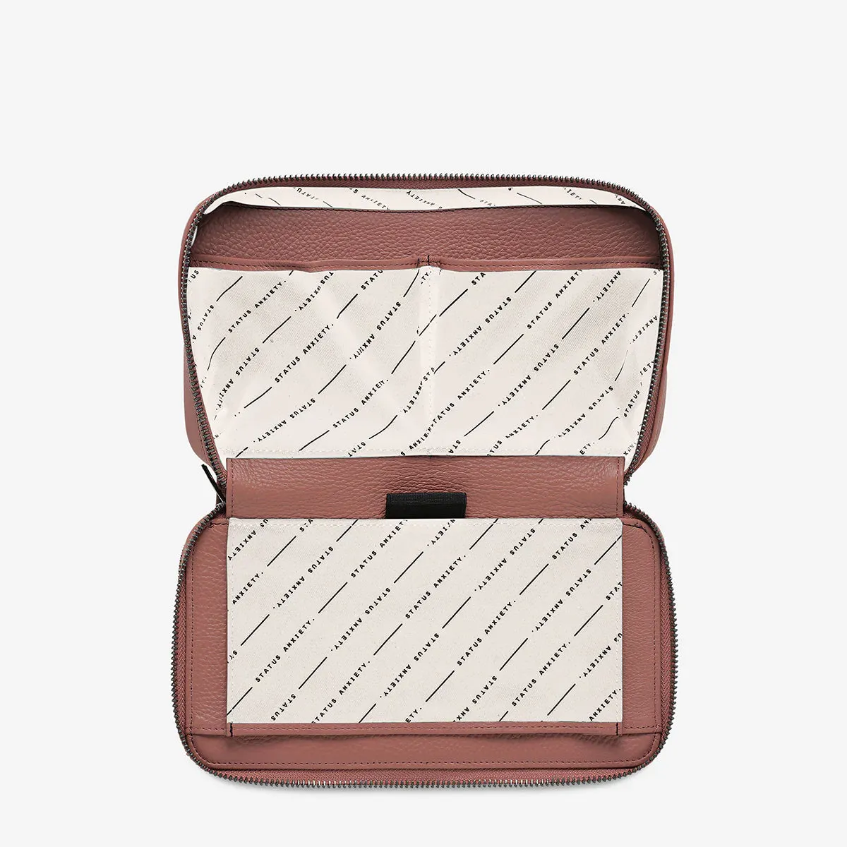 Status Anxiety Home Soon Leather Tech Case - Dusty Rose