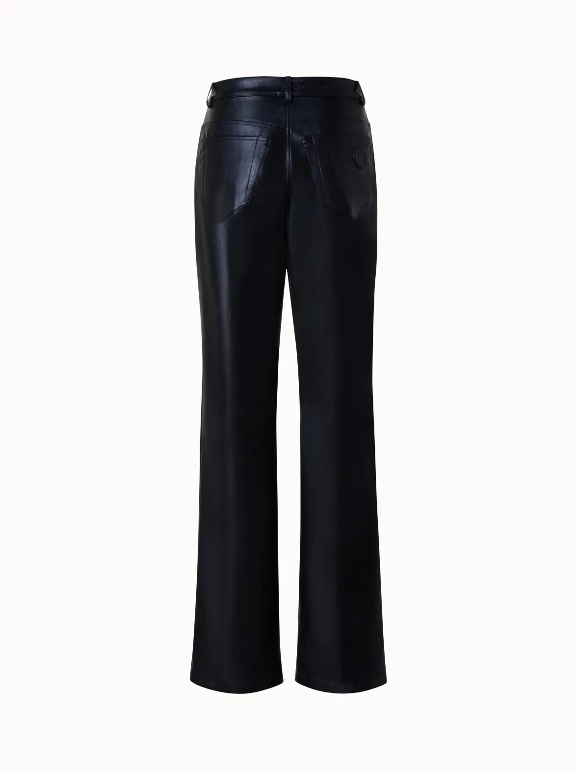 Straight Faux Leather Pants