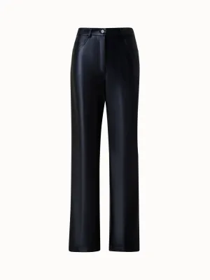 Straight Faux Leather Pants