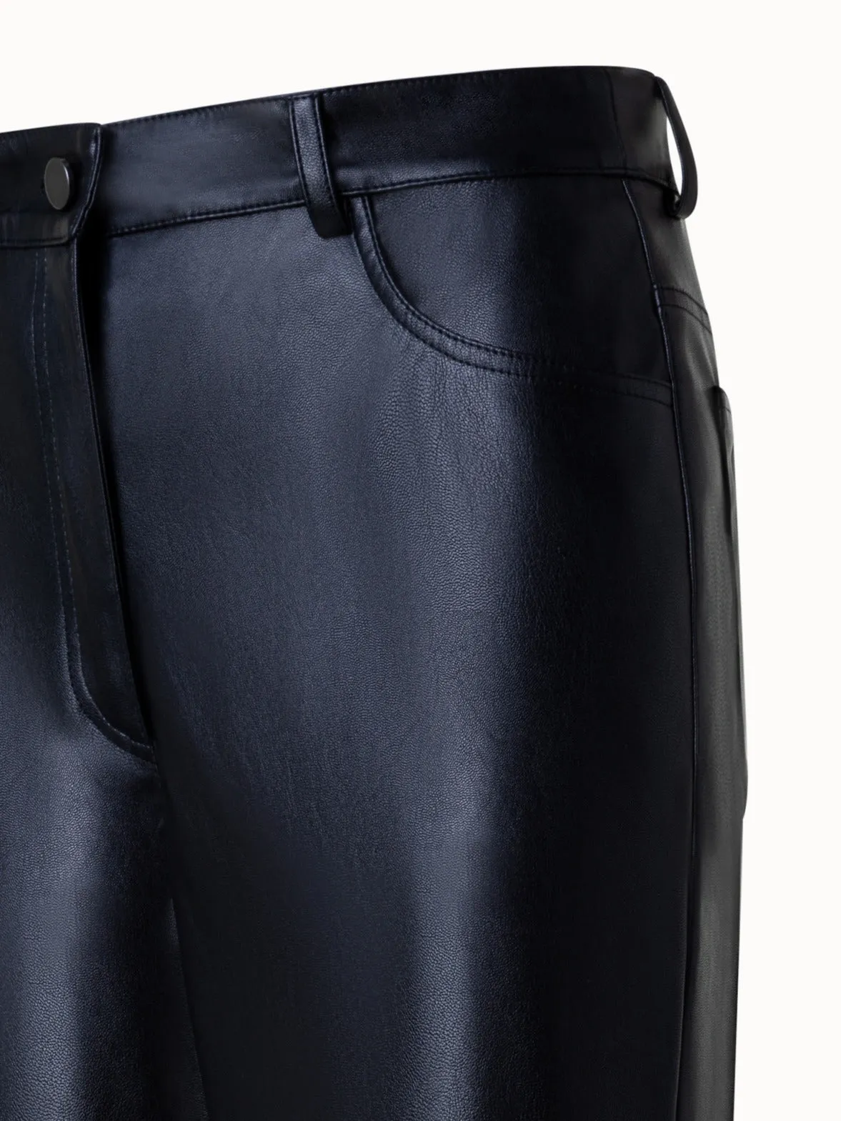 Straight Faux Leather Pants