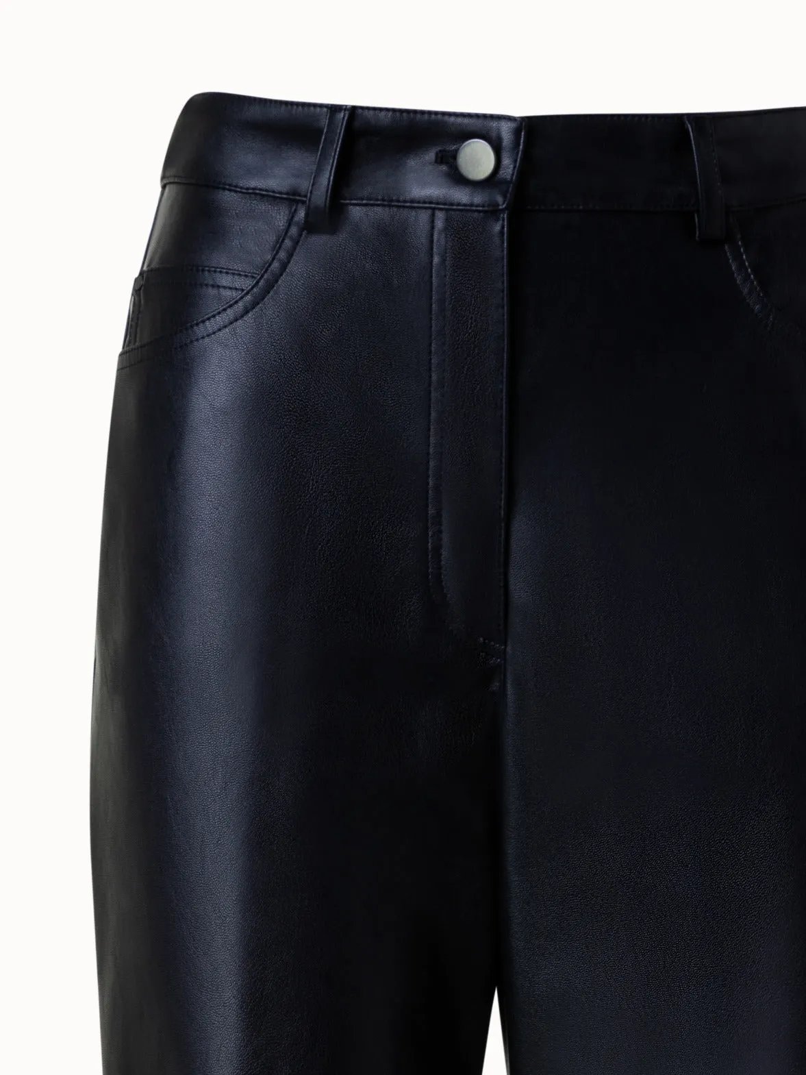Straight Faux Leather Pants