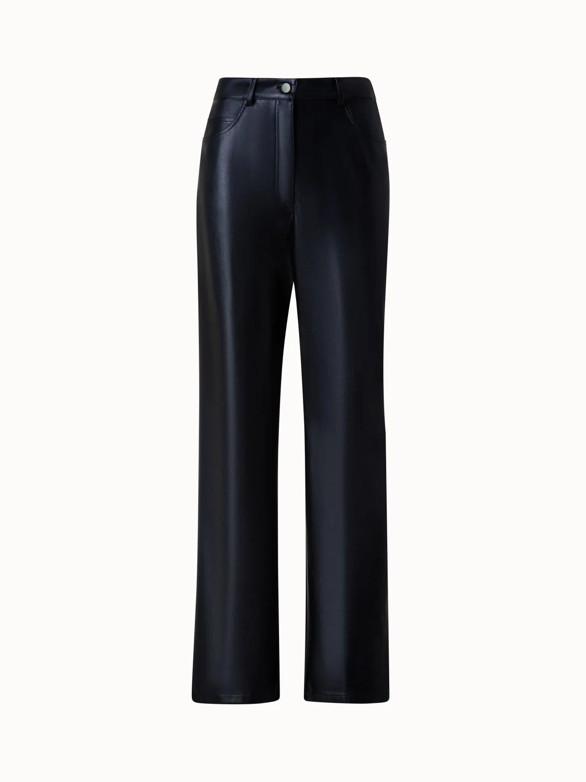 Straight Faux Leather Pants
