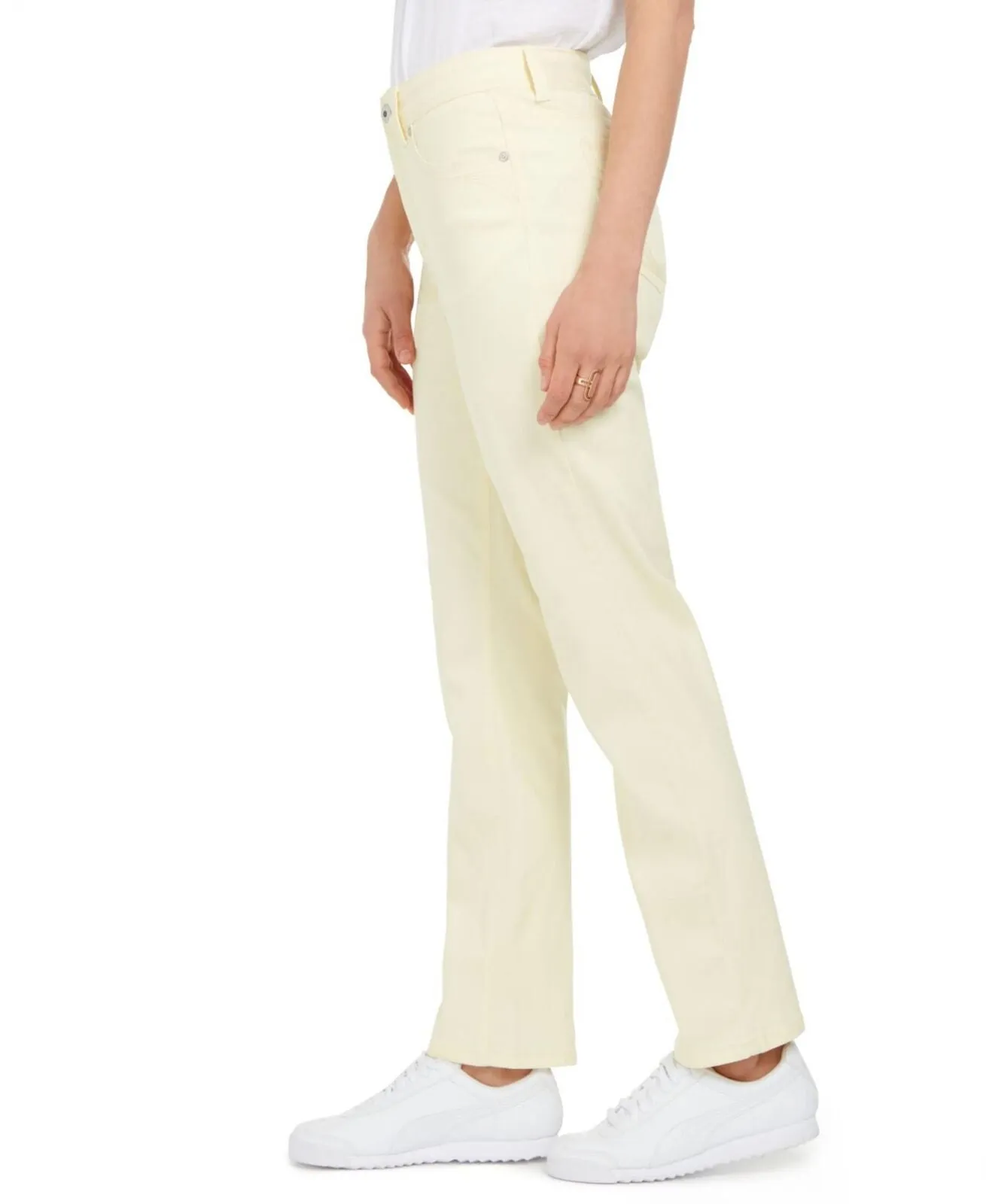 Style & Co Womens Tummy-Control Straight-Leg Fashion Jeans 54719FR819 Yellow 8