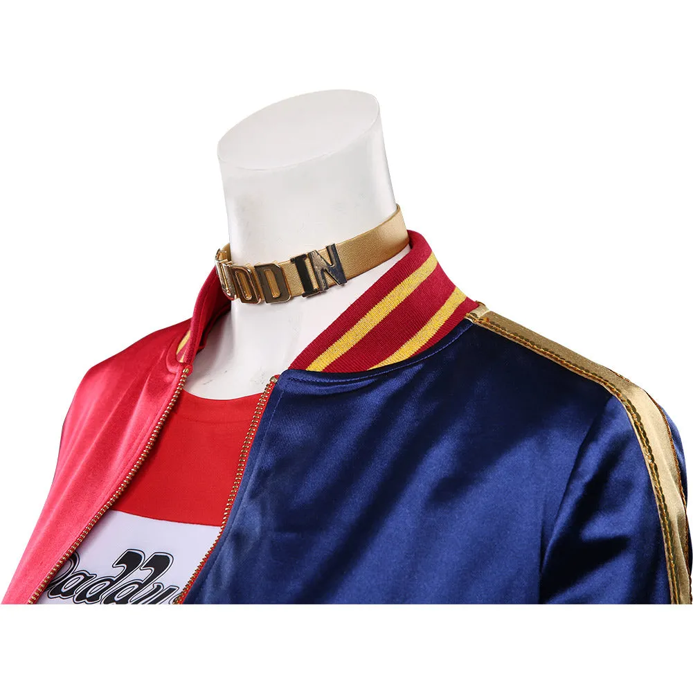 Suicide Squad Halloween Carnival Suit Harleen Quinzel Cosplay Costume T-shirt Pants Outfits
