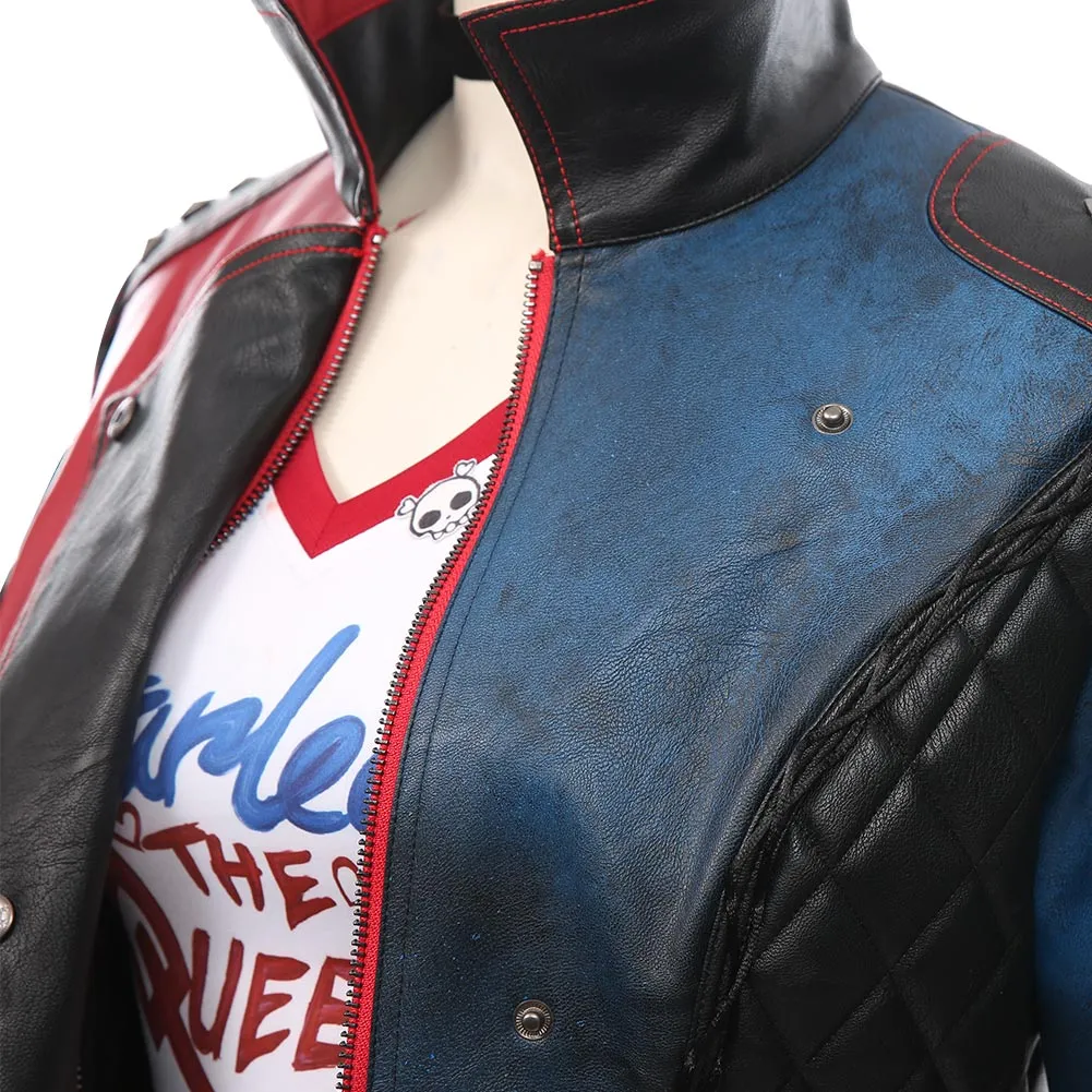 Suicide Squad: Kill the Justice League Halloween Carnival Suit Harleen Quinzel Harley Quinn Cosplay Costume T-shirt Pants Outfits