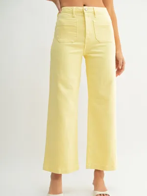 Sunshine Patch Pocket Wide Leg Denim