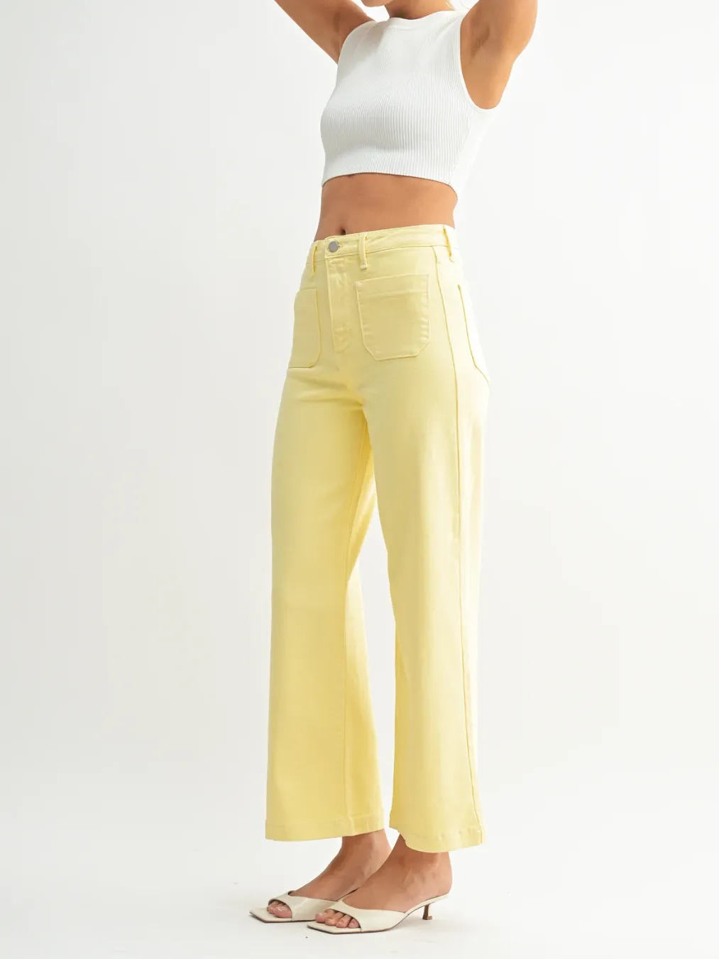 Sunshine Patch Pocket Wide Leg Denim