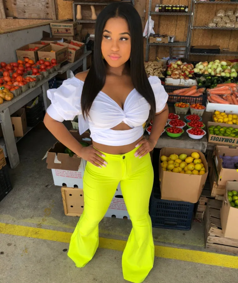 Super-Stretchy Flares (NEON YELLOW)
