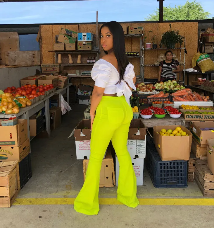 Super-Stretchy Flares (NEON YELLOW)