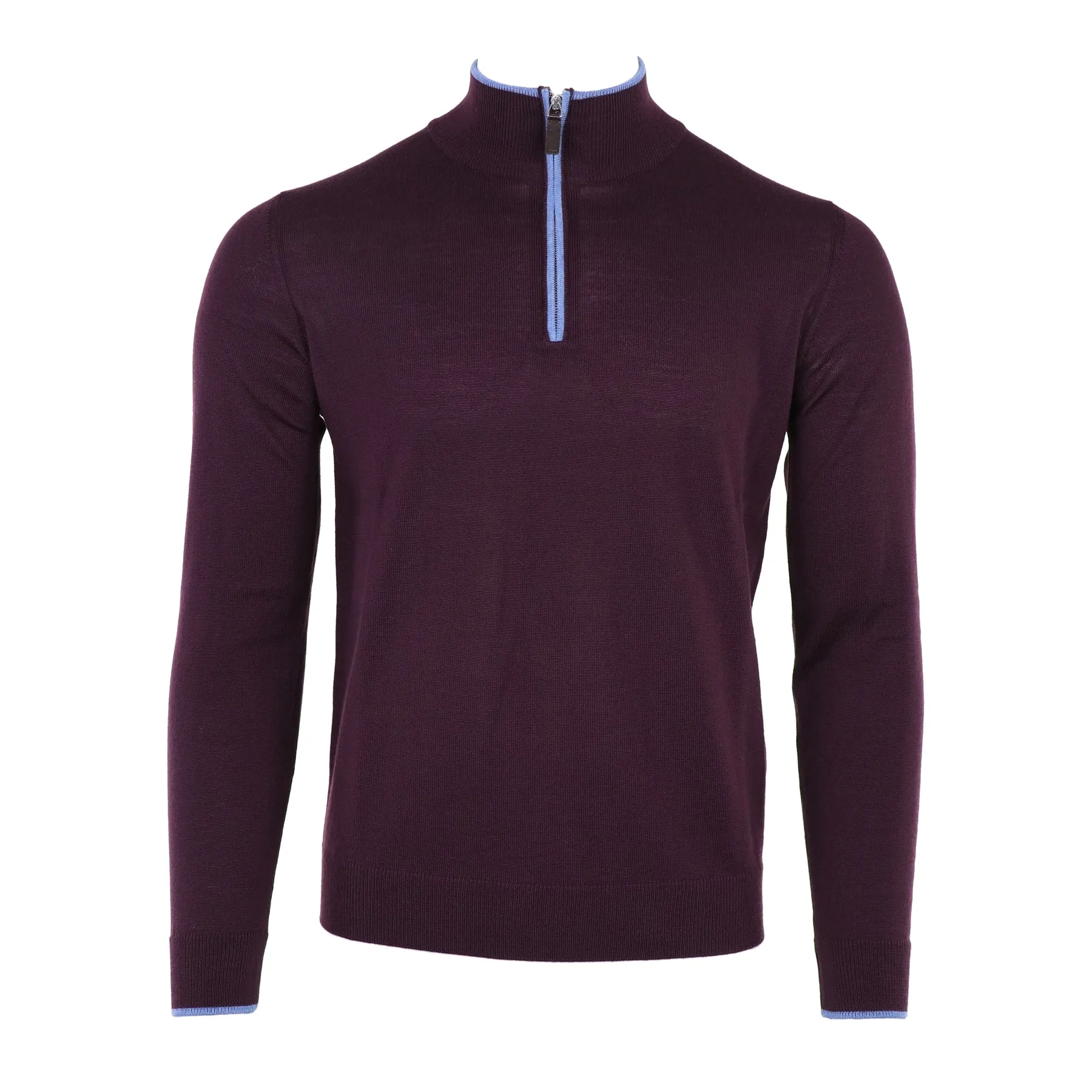 The Hagen Quarter Zip in Purple/Ocean