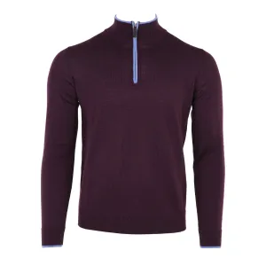 The Hagen Quarter Zip in Purple/Ocean