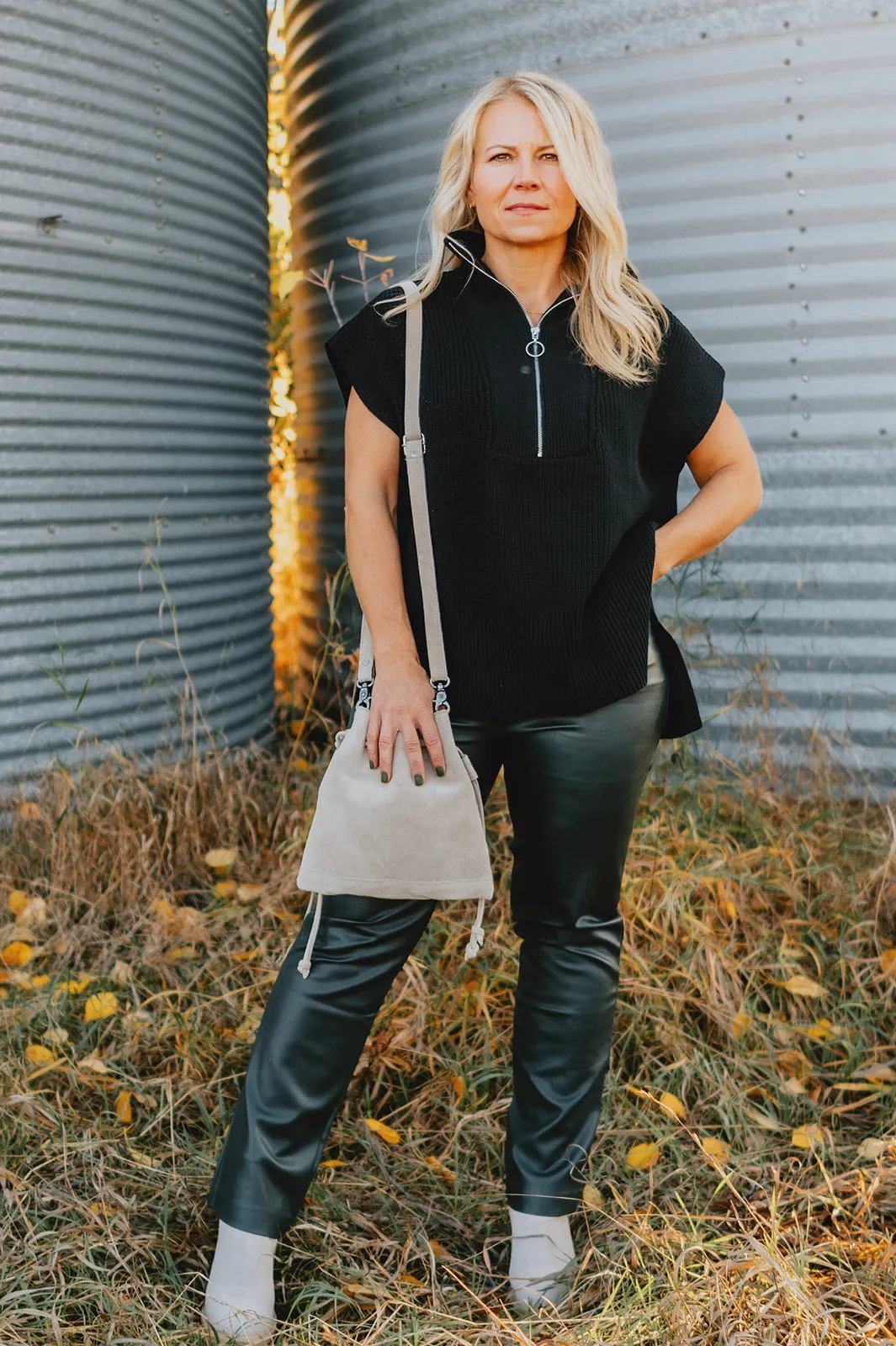 The Josie Vegan Leather Pant - Hunter Green