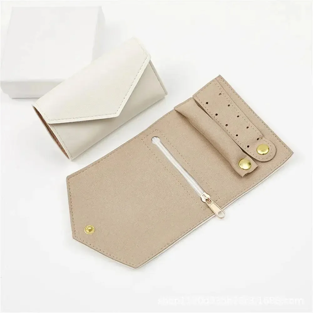 Travel Portable Jewelry Organizer Roll Up Bag Foldable Jewelry Case for Bracelet Ring Necklaces Earring Display Storage Pouch