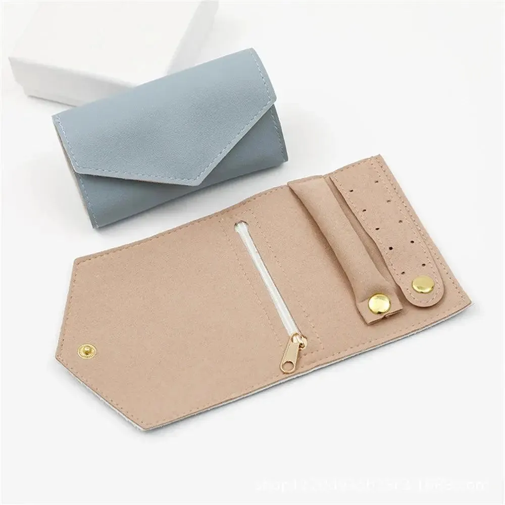 Travel Portable Jewelry Organizer Roll Up Bag Foldable Jewelry Case for Bracelet Ring Necklaces Earring Display Storage Pouch