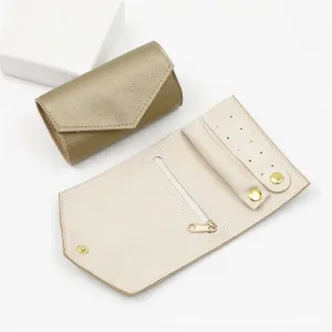 Travel Portable Jewelry Organizer Roll Up Bag Foldable Jewelry Case for Bracelet Ring Necklaces Earring Display Storage Pouch