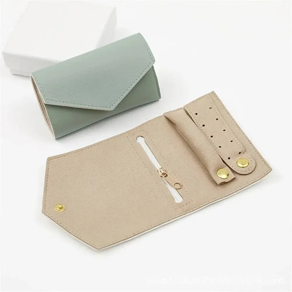 Travel Portable Jewelry Organizer Roll Up Bag Foldable Jewelry Case for Bracelet Ring Necklaces Earring Display Storage Pouch