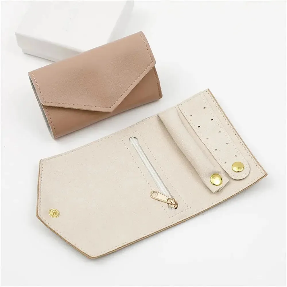 Travel Portable Jewelry Organizer Roll Up Bag Foldable Jewelry Case for Bracelet Ring Necklaces Earring Display Storage Pouch