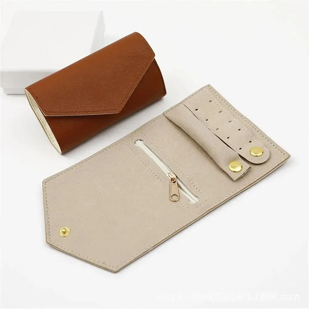 Travel Portable Jewelry Organizer Roll Up Bag Foldable Jewelry Case for Bracelet Ring Necklaces Earring Display Storage Pouch