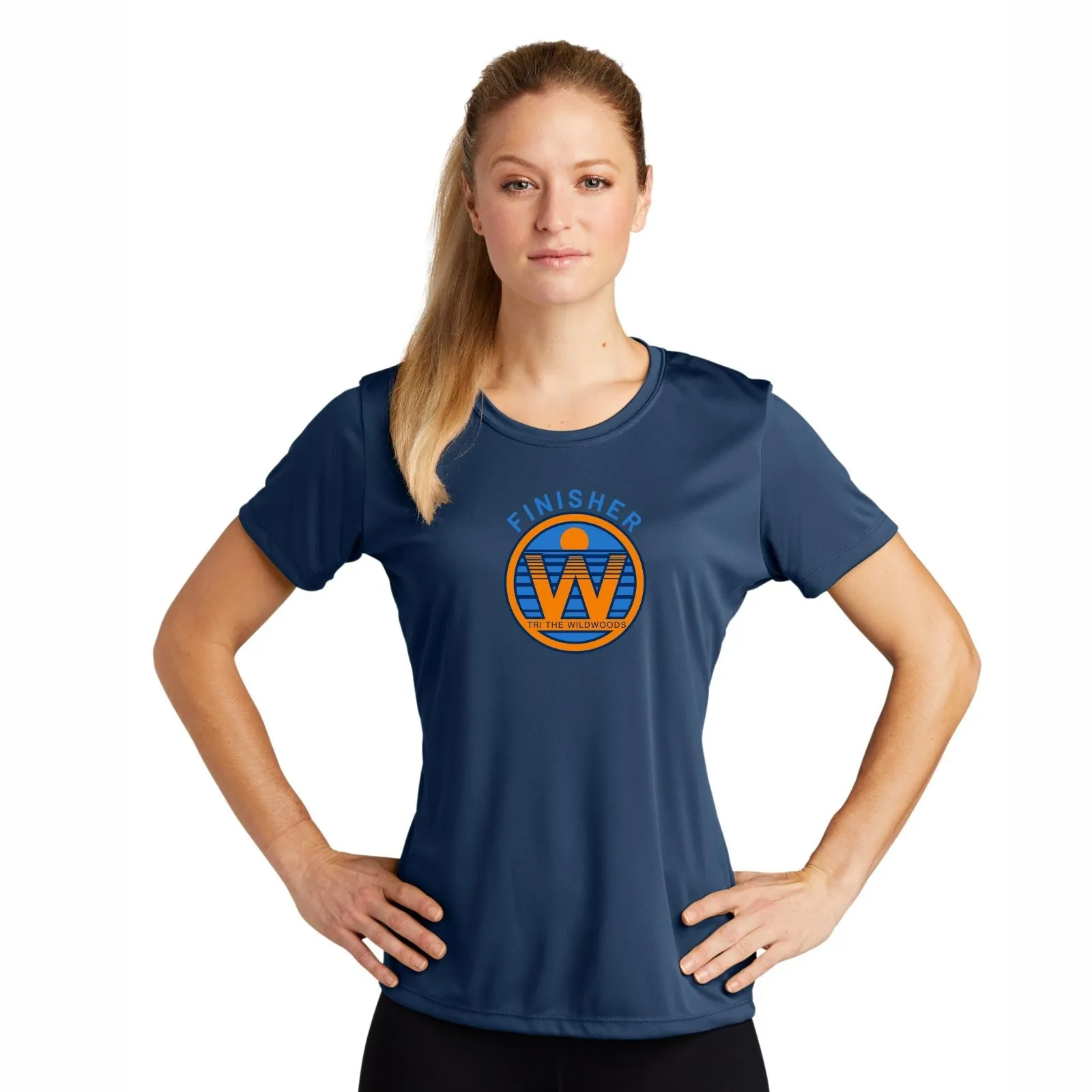 TRI the WILDWOODS Women's Tech Tee - Navy - Finisher 2022