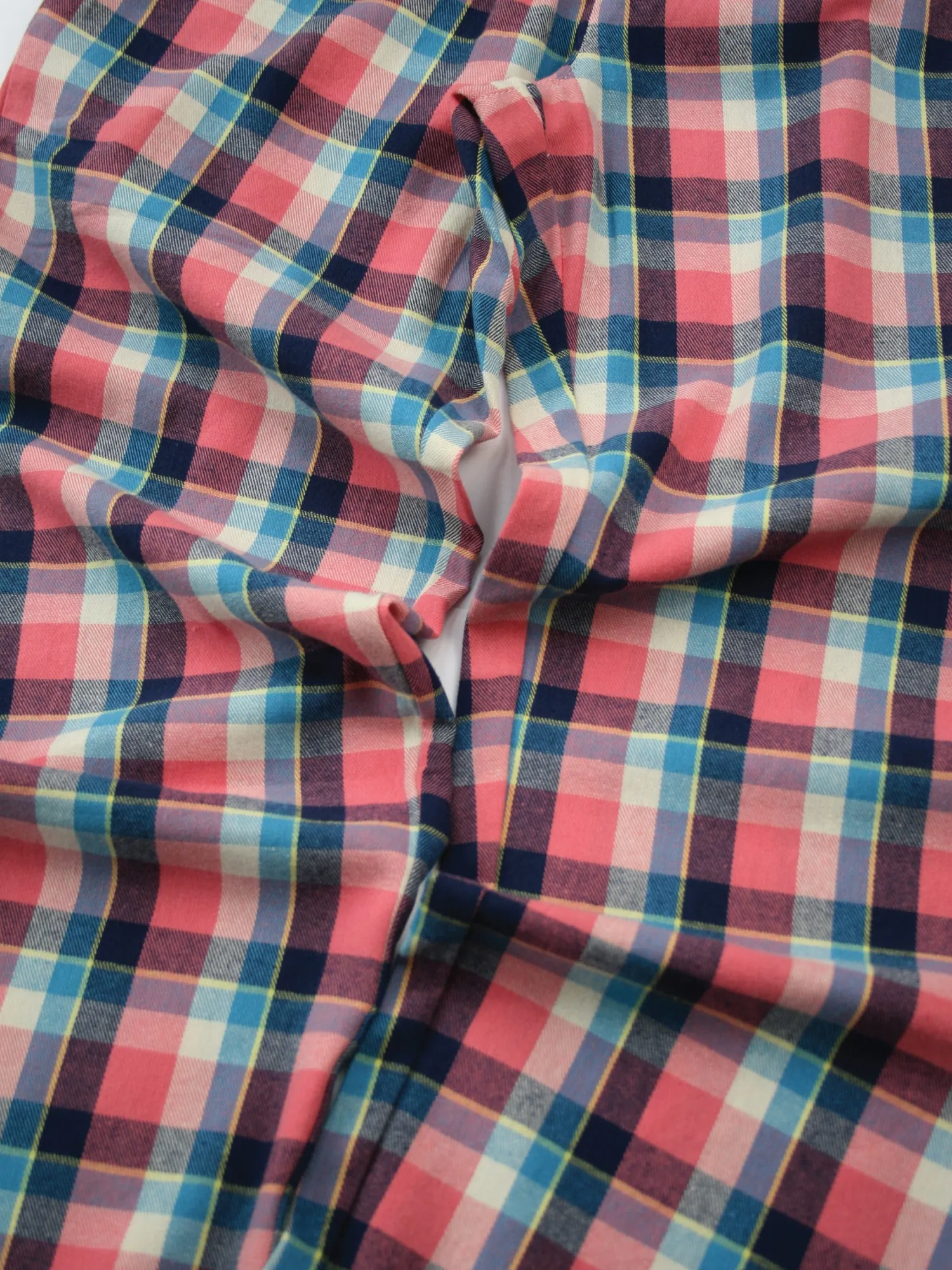 Unisex 'Quinn' Coral Brushed Check Pyjama Lounge Pant