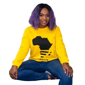 Unisex Yellow Africa Map Sweatshirt