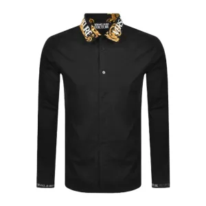 VERSACE JEANS COUTURE LONG SLEEVE SHIRT BLACK/GOLD