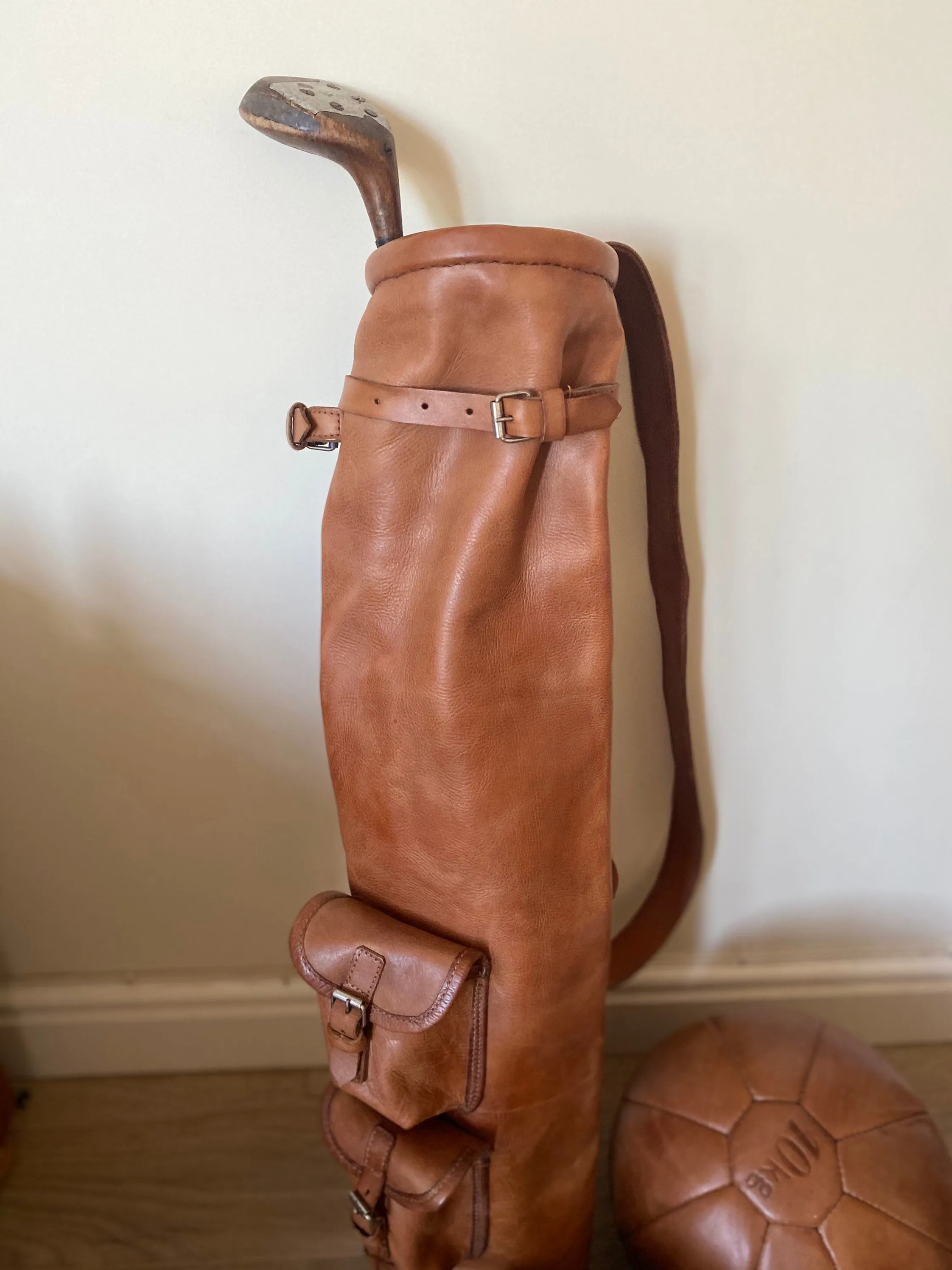 Vintage Handmade Leather Golf Bags
