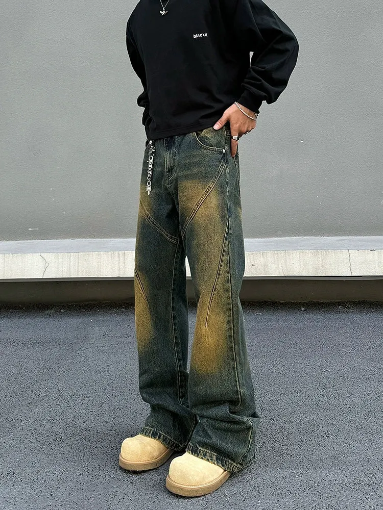 Vintage Washed Yellow Mud Jeans