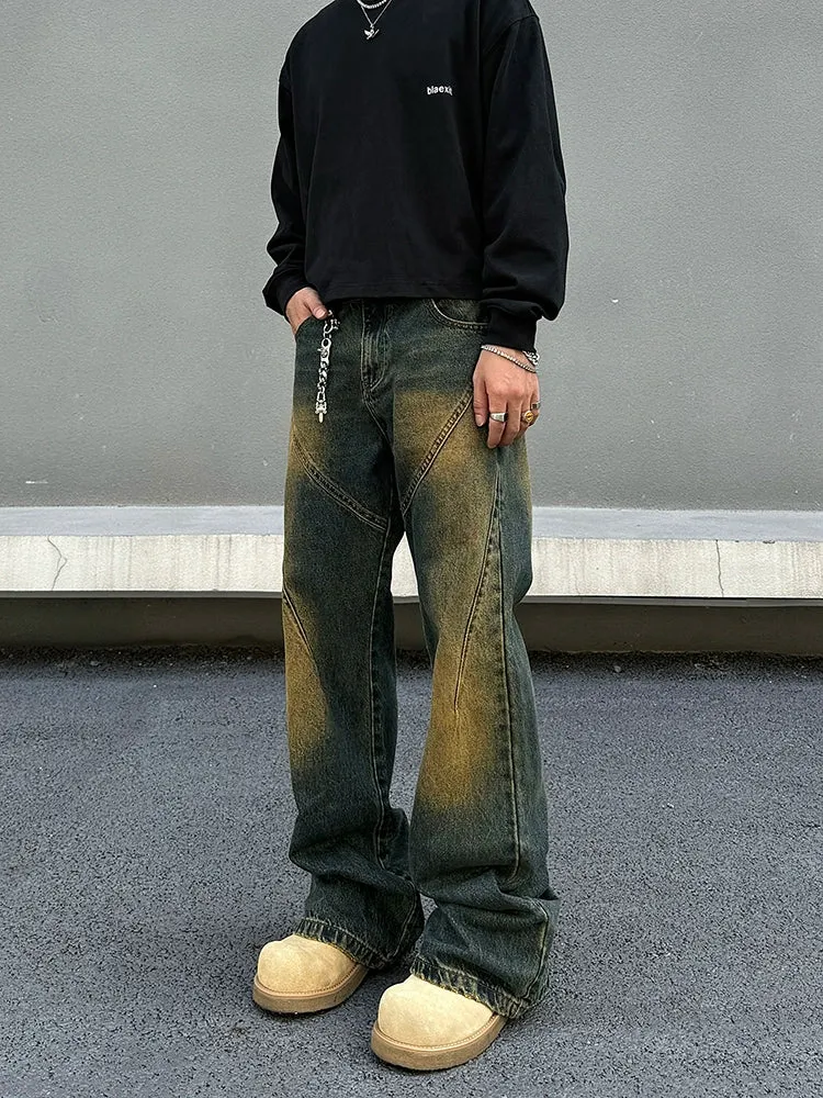 Vintage Washed Yellow Mud Jeans