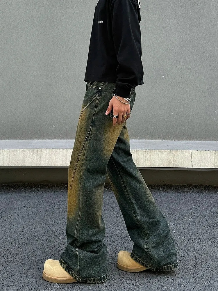 Vintage Washed Yellow Mud Jeans
