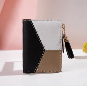 Women's PU Leather Wallet Women's Purse Card Holder Foldable Portable Lady Coin Purses