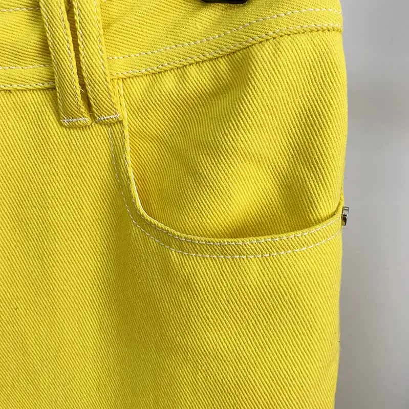 Women's Yellow Skinny Jeans Slim Fit Jeans & Denim Pants