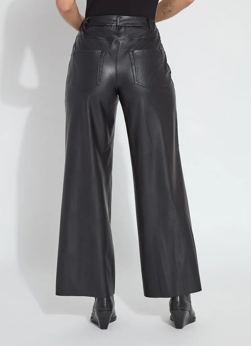 Wren Hi Waist Wide Leg Vegan Leather (30" Inseam)